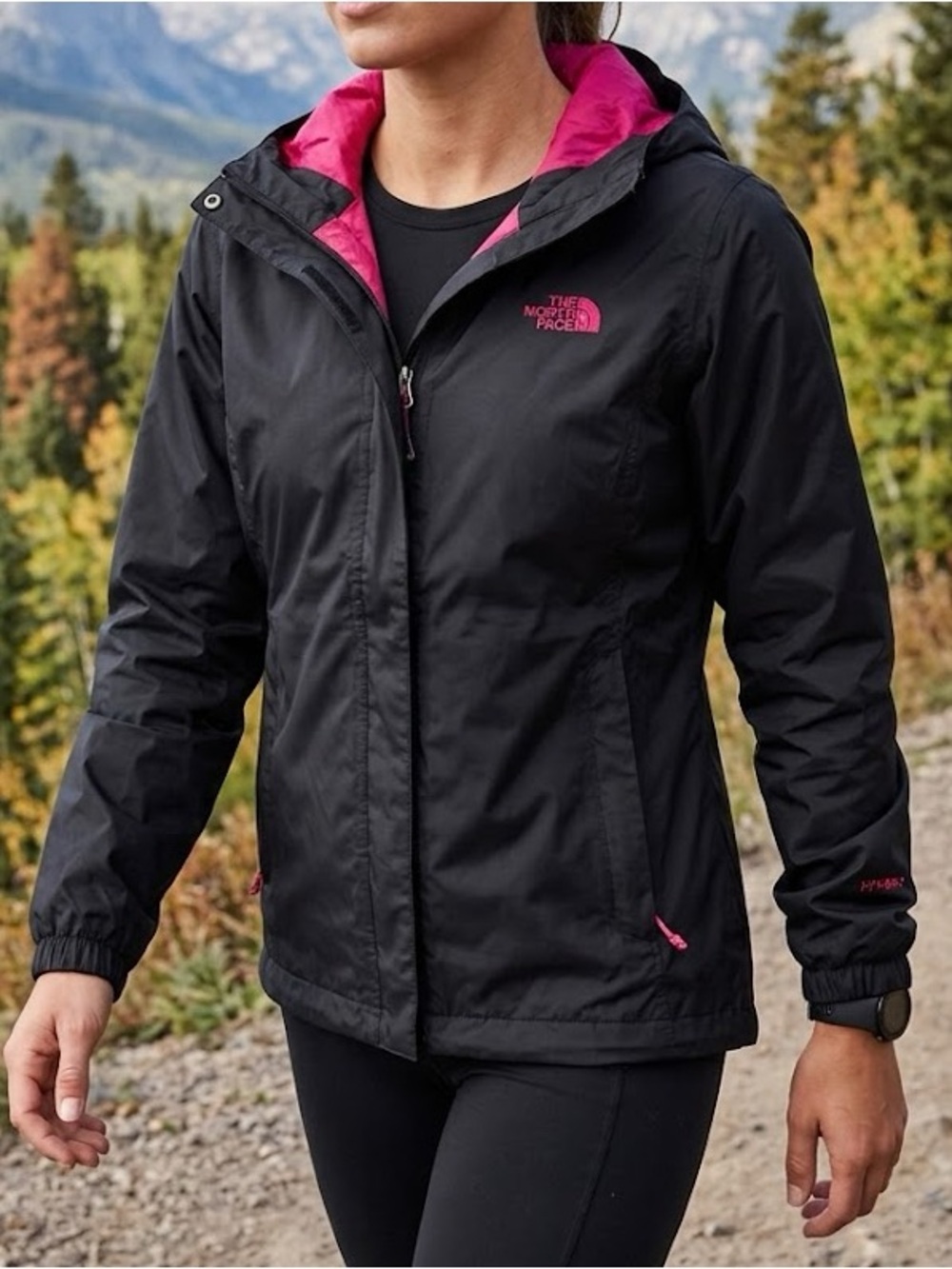 The North Face Black Ski Jacket with red Accents